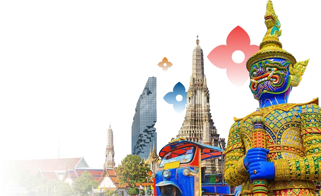 Bangkok landmark cutout