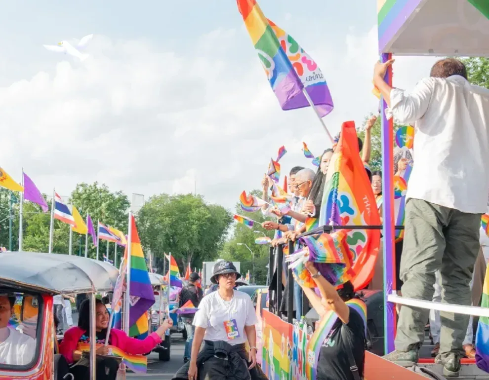 Allies marching